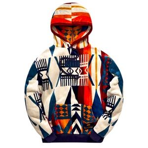KITH X PENDLETON MENS WILLIAMS  HOODIE, SIZE LARGE, MULTI